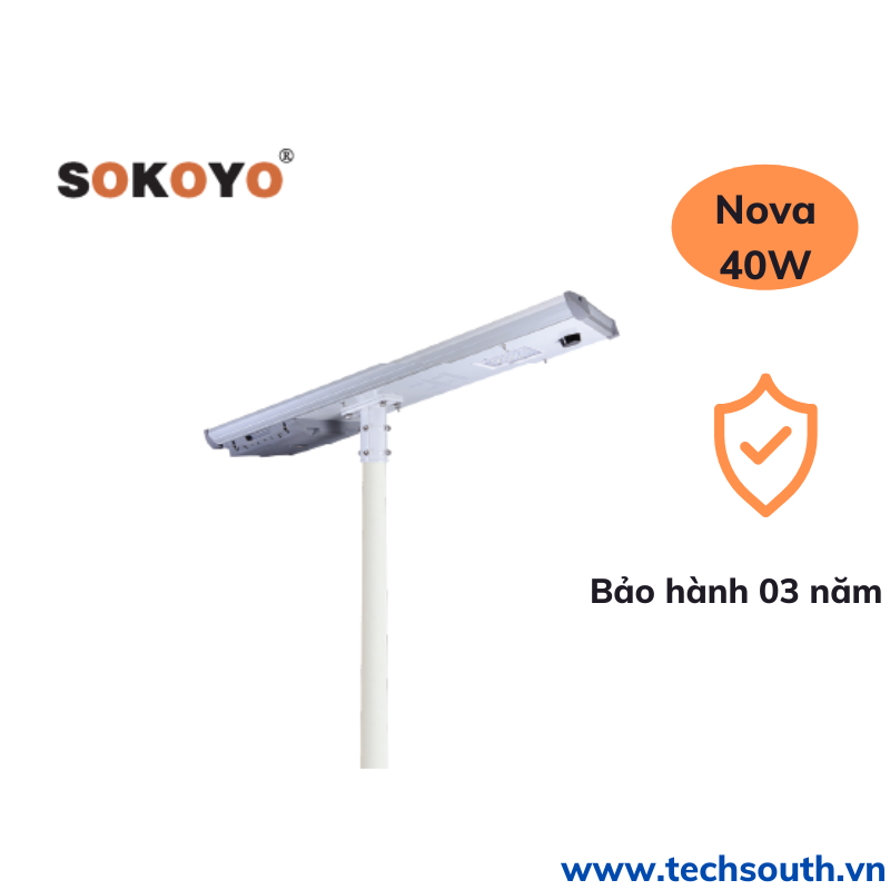 đèn năng lượng mặt trời sokoyo Nova 40w