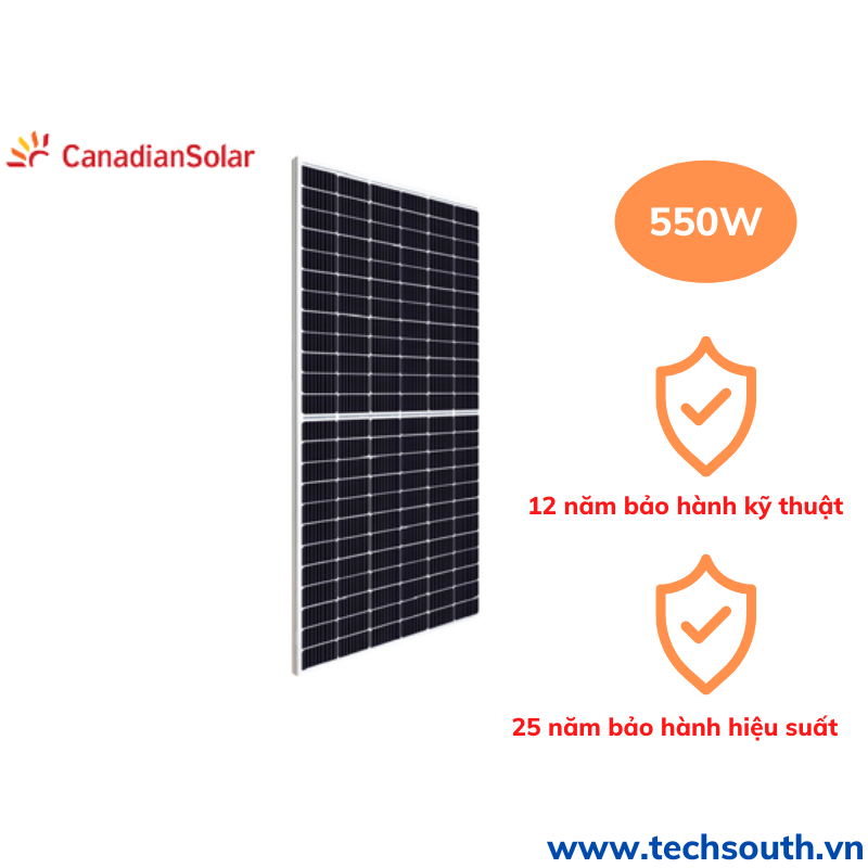 Tấm pin mặt trời Canadian 550W 1
