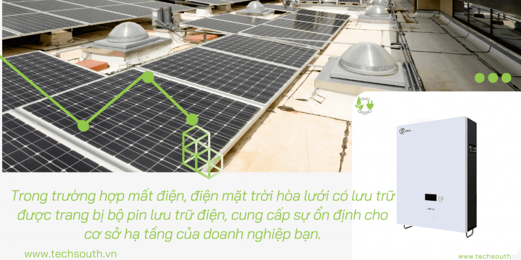 Điện mặt trời hòa lưới có lưu trữ ổn định cho doanh nghiệp (1)