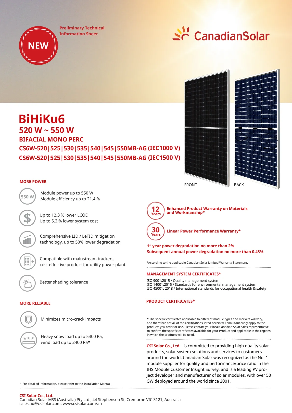 canadian solar 540w