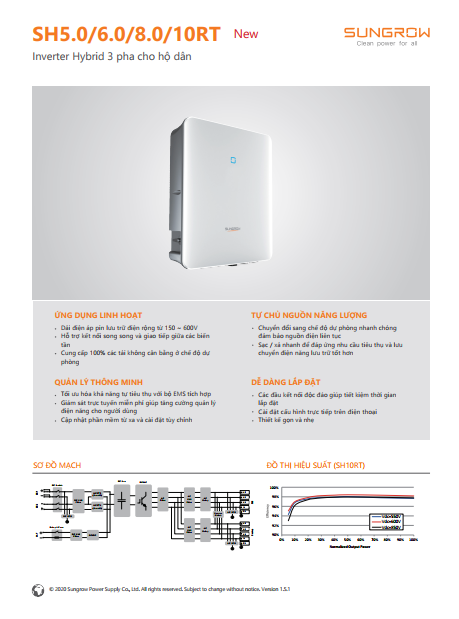 Inverter Hybrid Sungrow 8kw 3 Pha Tech South 1756