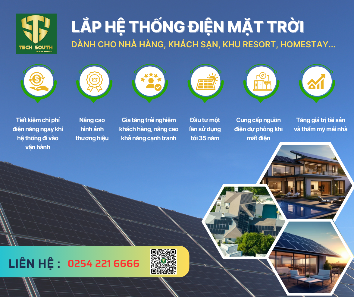 Giải pháp lưu trữ điện cho nhà hàng, khách sạn, resort