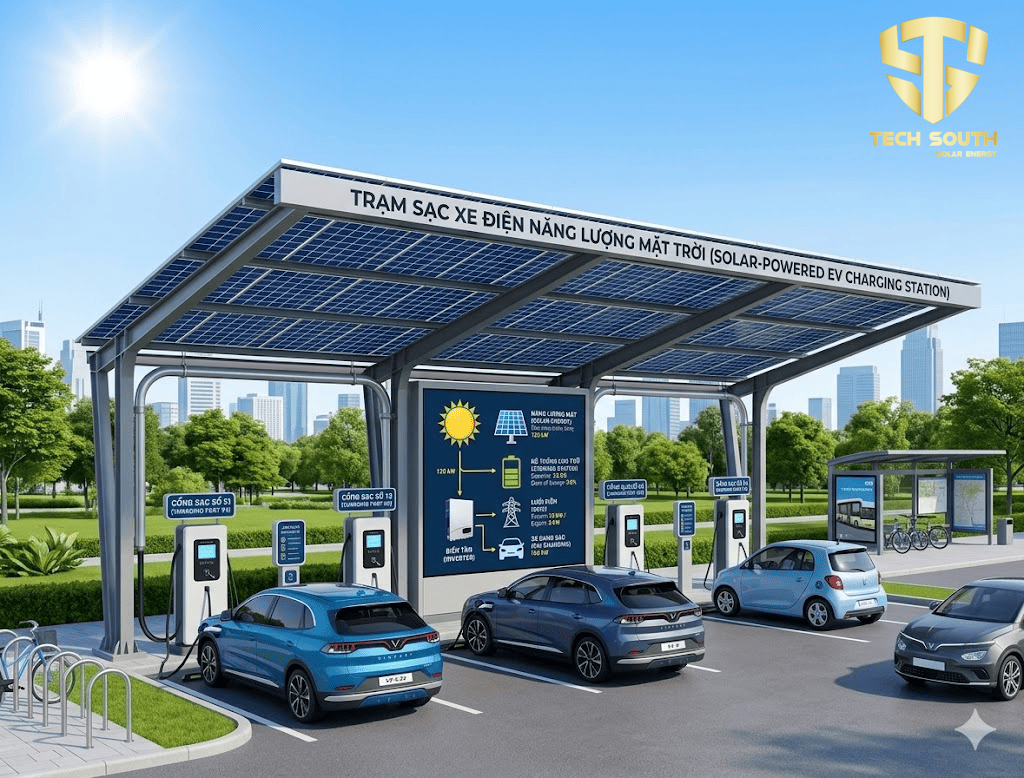 Mô phỏng trạm sạc xe điện mặt trời